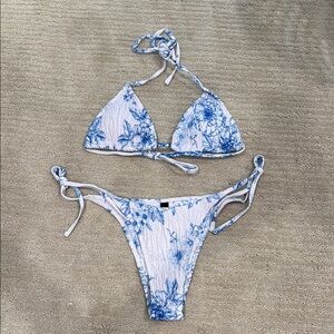 Volafa Blue Floral Bikini Set
